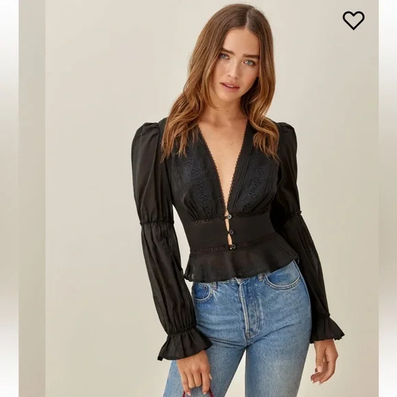 Reformation Meadowlark Blouse - Picture 1 of 11